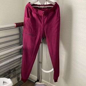 Heartsoul Scrub Pants, Wine color, Size Medium/Tall
